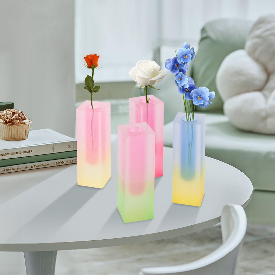 Helayne Colorful Acrylic Vases (Set of 4) Wrought Studio™