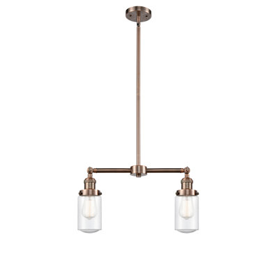 Luminaire suspendu linéaire pour îlot de cuisine 2 lumières Saroyan