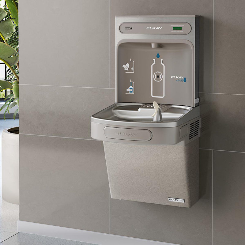 Station de remplissage murale pour bouteilles, Gris clair