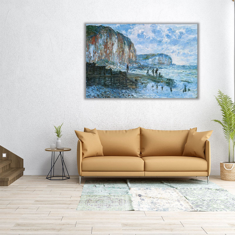 Falaises des Petites-Dalles, 1880, reproduction d'art sur toile, H 40 po x l 60 po