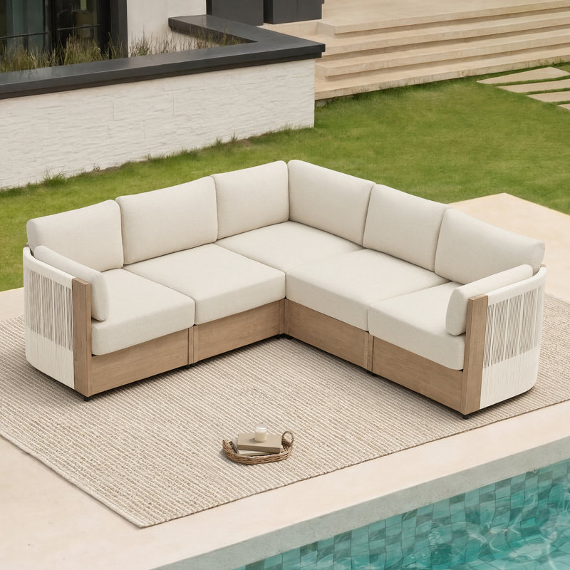 Canapé modulaire d'extérieur 5 pièces 5 pièces