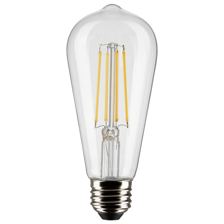 8 Watt Vintage Edison Dimmable ST19 Medium (E26) LED Bulb - 800 Lumens, And 90CR