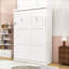 Lit escamotable en bois peu encombrant avec conception d'armoire-681827135-681827077