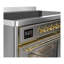 Cuisinière à induction 48 pouces avec 6 éléments à induction en acier inoxydable Majestic III Series (garniture laiton)-124828917-124828916