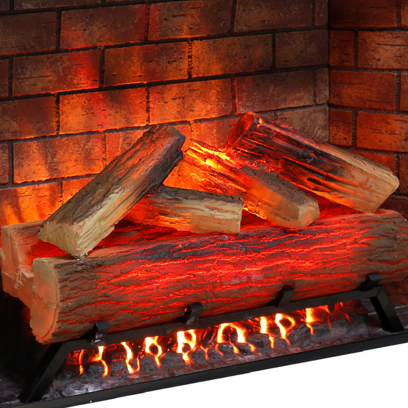 33 Inch Infrared Electric Fireplace With Removable Trim Kit Insert, Touch Panel Home Decor Heater, Smokeless Firebox With Fire Crackling Sound