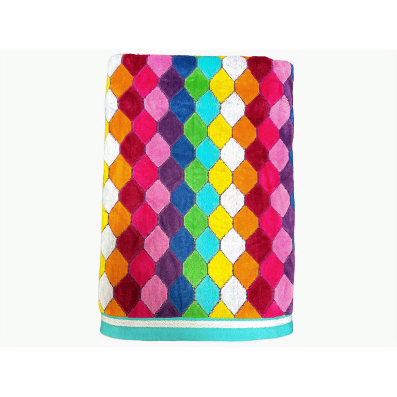 Luxury Diamond Soft, Absorbent Beach Towel , Multi