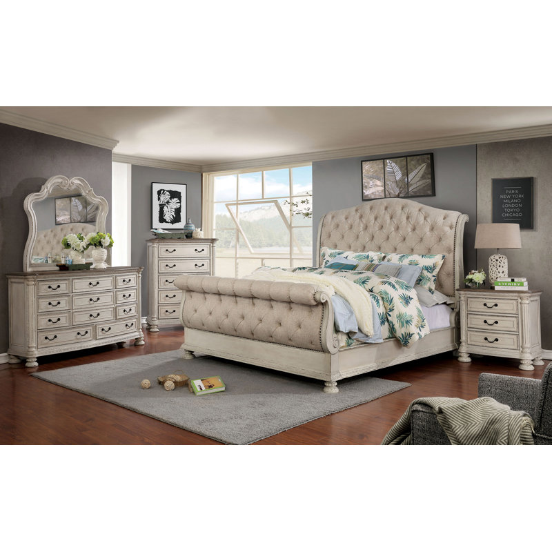 Jadaya 40'' W 5 - Drawer Dresser, Ivory