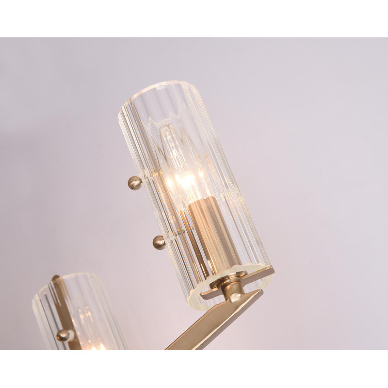 Lustre transitionnel en cuivre 8 lumières