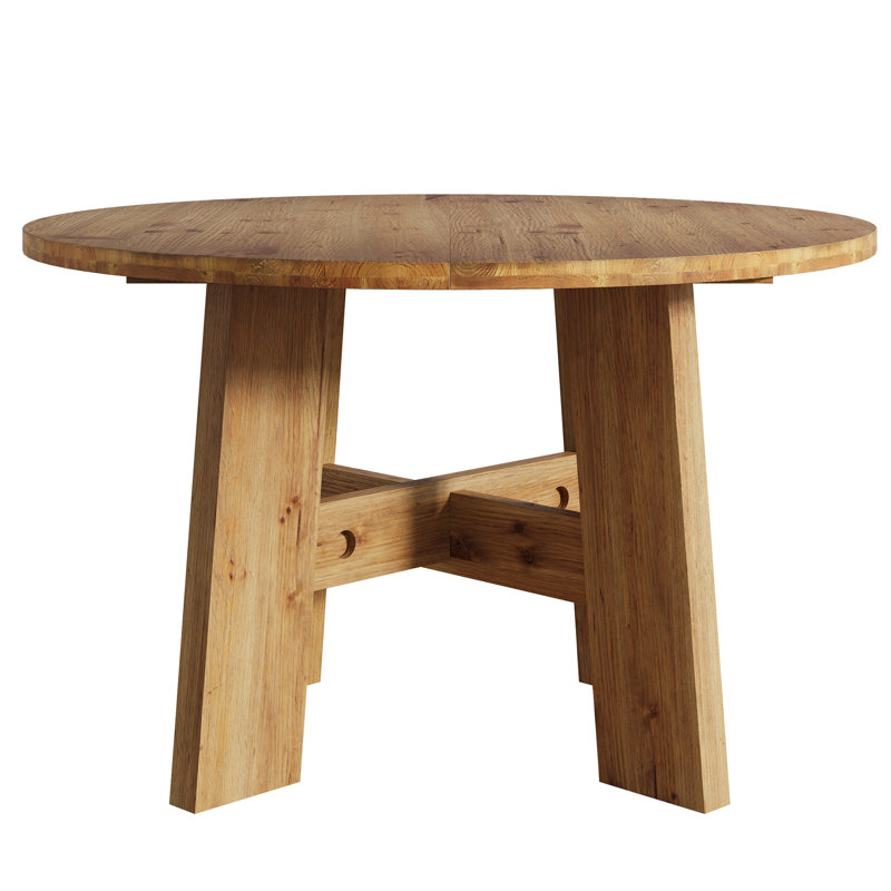 Table de salle à manger de 47 pouces en bois massif pour 4-6 personnes, pour salle à manger, salon, brun rustique