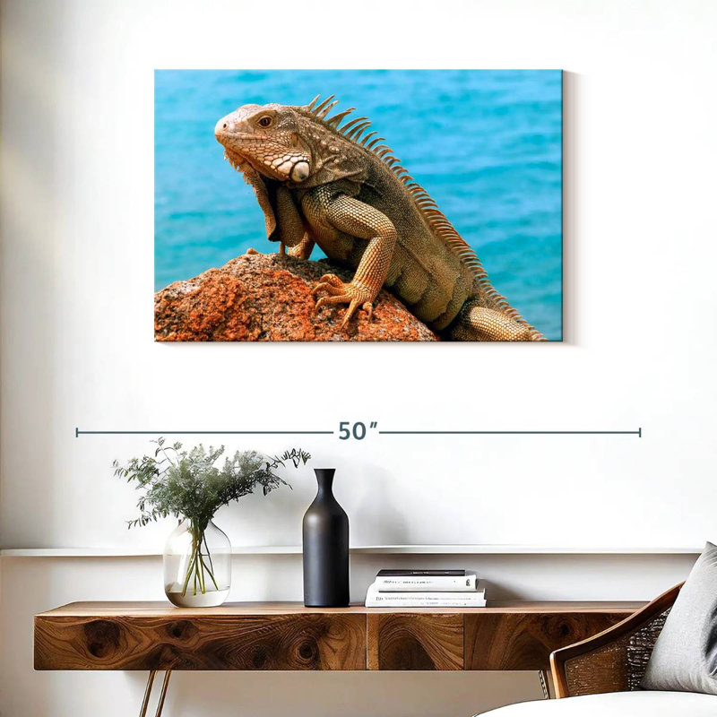 Iguana By The Sea, 24" H x 36" W