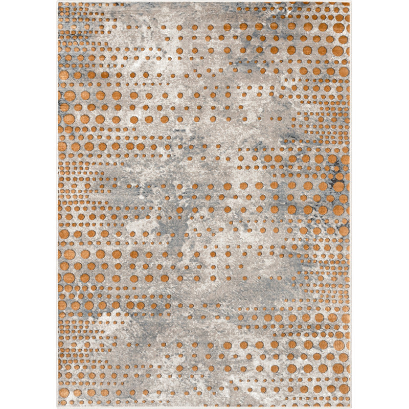 Well Woven Verity Elyse Abstract Modern Dots Grey Area Rug, Rectangle 160cm x 220cm