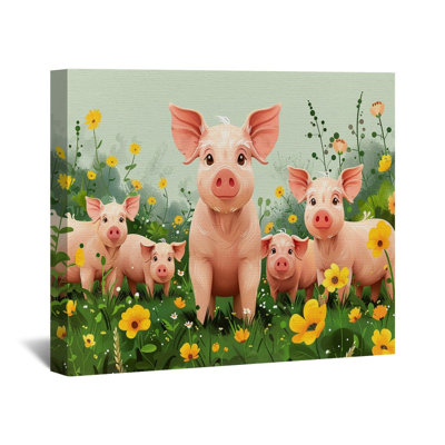 " Pigs " on Canvas