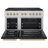 ZLINE Autograph 48 in. Paramount Gas Range with 8 DuoPro Burners & Black Doors w/ Gold Accents-116209118-116209119