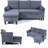 L-Shaped Reversible Chaise Sectional Sofa-2142026623