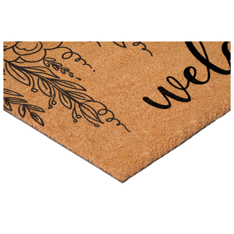 05070F6639FD4111B0E1EDE9809A7BD6 Floral Vine Welcome, L 17 po x L 29 po