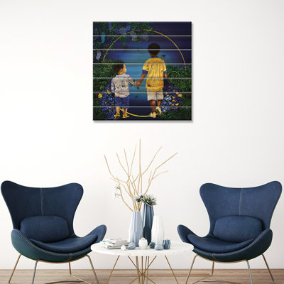 " Journey With My Brother " by Poetically Illustrated Painting Print
