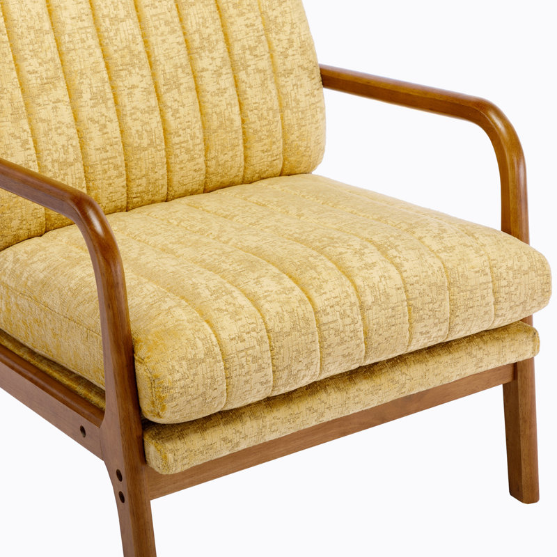 Fauteuil Alleghany, Velours jaune
