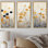 Beige et or florissant «Flora Wonders - Plants», ensemble d'art mural