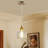 Vintage 1-light Brass Pedant Light Glass Pedant Lighting for Kitchen Island
