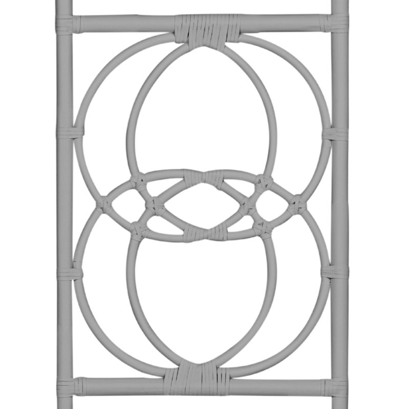 Emilia Open-Frame Headboard, King, Light Gray