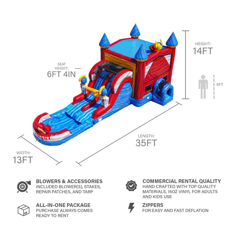 Toboggan aquatique à deux voies JumpOrange
