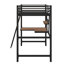 Lit mezzanine simple avec échelle de rangement pour bureau et garde-corps de sécurité pleine longueur
