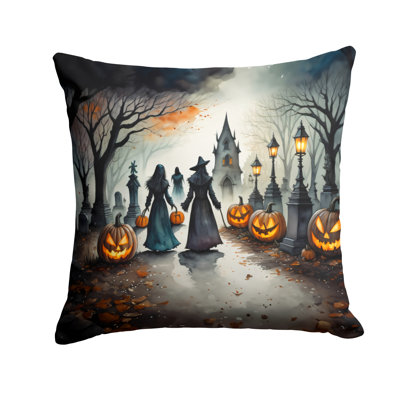 Vampires Spooky Halloween Fabric Decorative Pillow