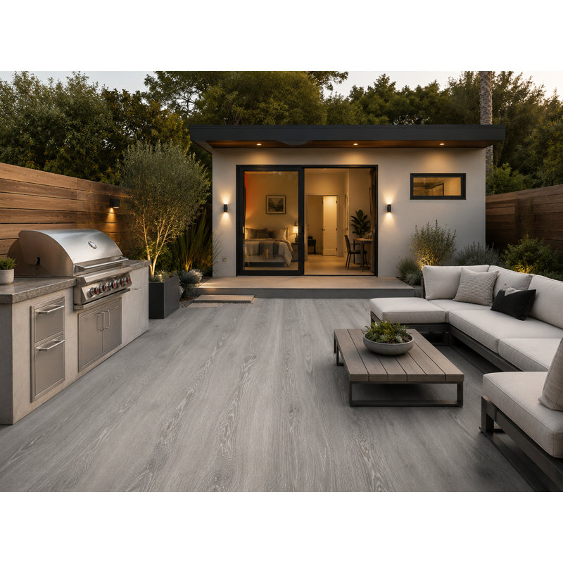 Plancher d'ingénierie Sylen 7/8 po x 7,5 ° x 96 po avec couche supérieure de 6 mm (75% 96 po de long) (20,05 pieds carrés / caisse)