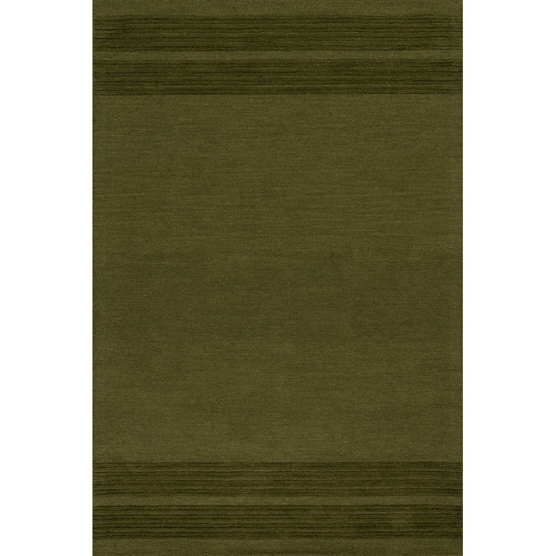 Cotina Modern Bordered Handmade Wool Rug, Rectangle 6' x 9'