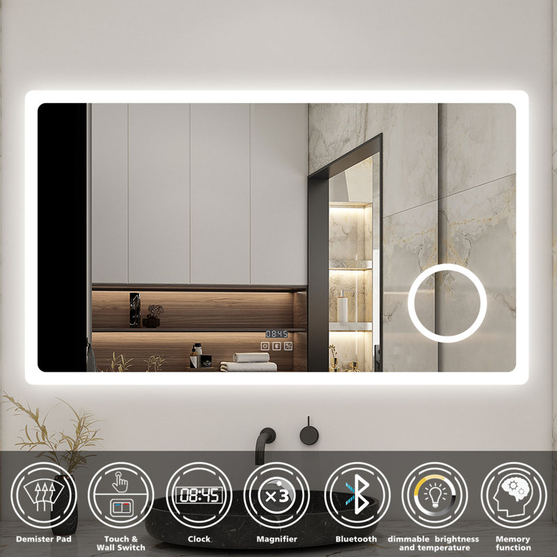 Breniah Rectangle Mirror, 60 cm H x 100 cm W