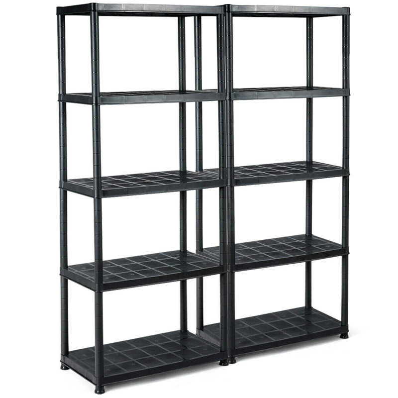 5-Tier Storage PP Shelving Unit, 67"H X 28"W X 15"D