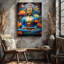 Toile, création d'une scène sereine et contemplative avec un Bouddha doré, art mural avec une expression tranquille entourée de toile-1770017178
