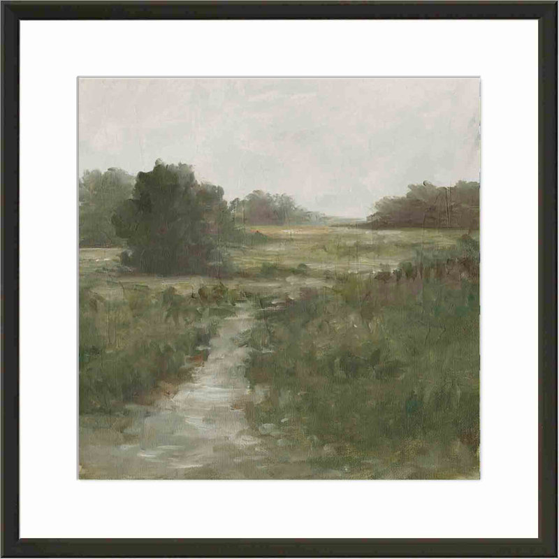 Tranquil Fen I by Ethan Harper, Gold, 12"H x 12"W