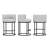 26" Sculptural Swivel Modern Counter Stool-2027557712