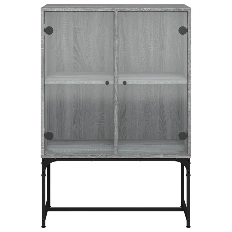 Aanvi Steel Rectangle Accent Cabinet, Grey Sonoma