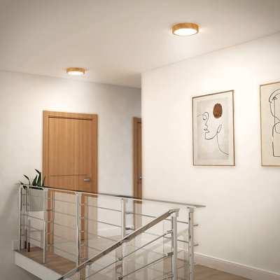 Plafonnier en bois Armelinda 10 po