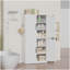 Armoire de rangement en acier blanc avec tablettes réglables, robuste et polyvalente pour plusieurs pièces