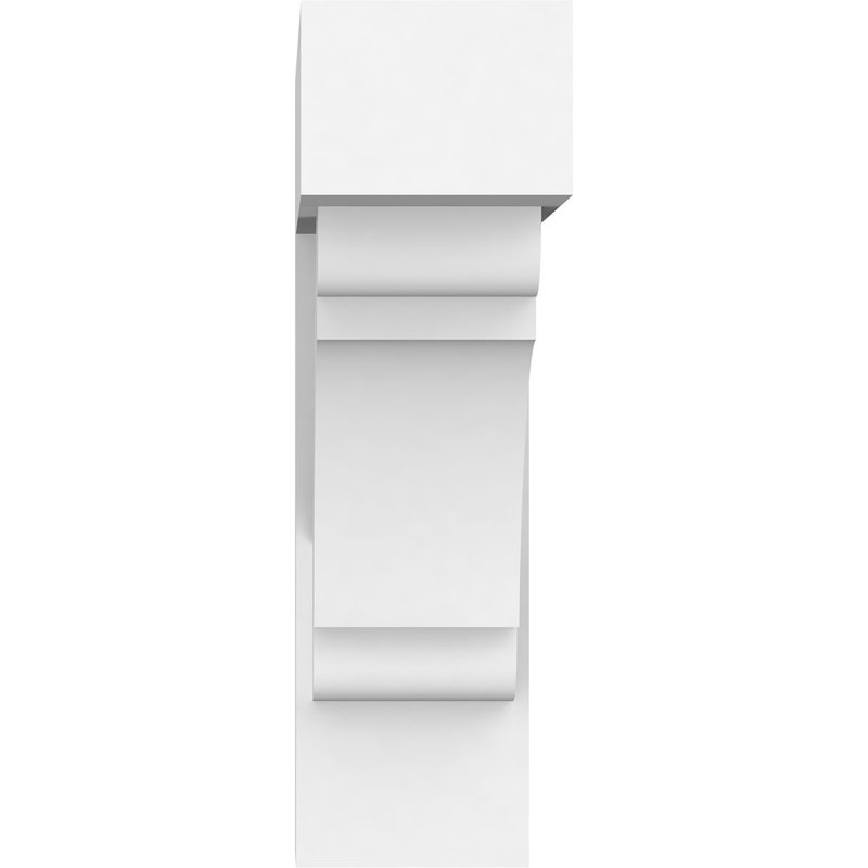 Standard Olympic Architectural Grade PVC Bracket with Block Ends, 12"H x 3"W x 12"D