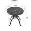 Table de patio en aluminium coulé 31,97 po avec cadre noir et trou pour parasol - assise confortable et ergonomique