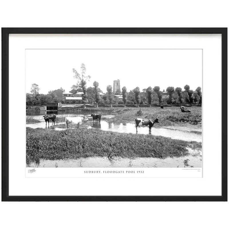 Sudbury, Floodgate Pool 1932 by Francis Frith - Single Picture Frame Print, 28cm H x 36cm W x 2.3cm D