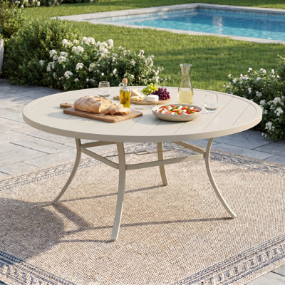 60" Patio Metal Round Dining Table