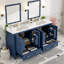 Meuble-lavabo bleu de 60 po avec double meuble-lavabo et tiroirs spacieux-1205376651