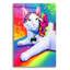  «Rainbow Cat» par Rebecca Wang, art mural en verre acrylique, 24 po x 36 po
