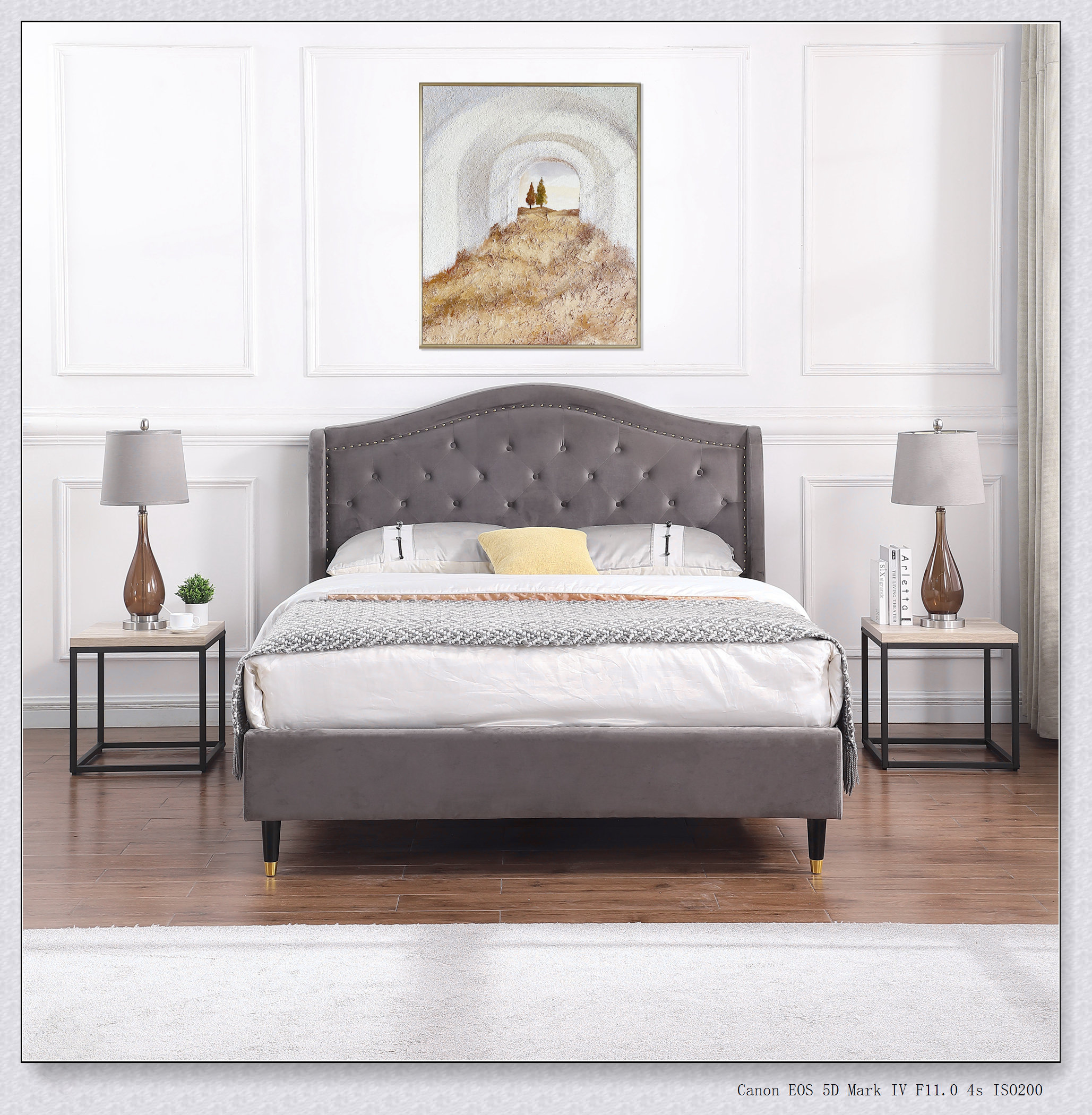Photo inspiration: Latitude Run Square Wood Nightstand Industrial Style End Table With Photo Inspiration