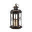 Lanterne décorative moyenne en métal 14 po (noir)