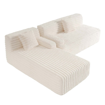 110 Cloud Sectional Sofa Upholstered Couch Free-Combined Sofa For Living Room