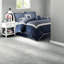Ensemble de literie de luxe 7 pièces, polyester bleu marine, design hôtel chic pour la maison