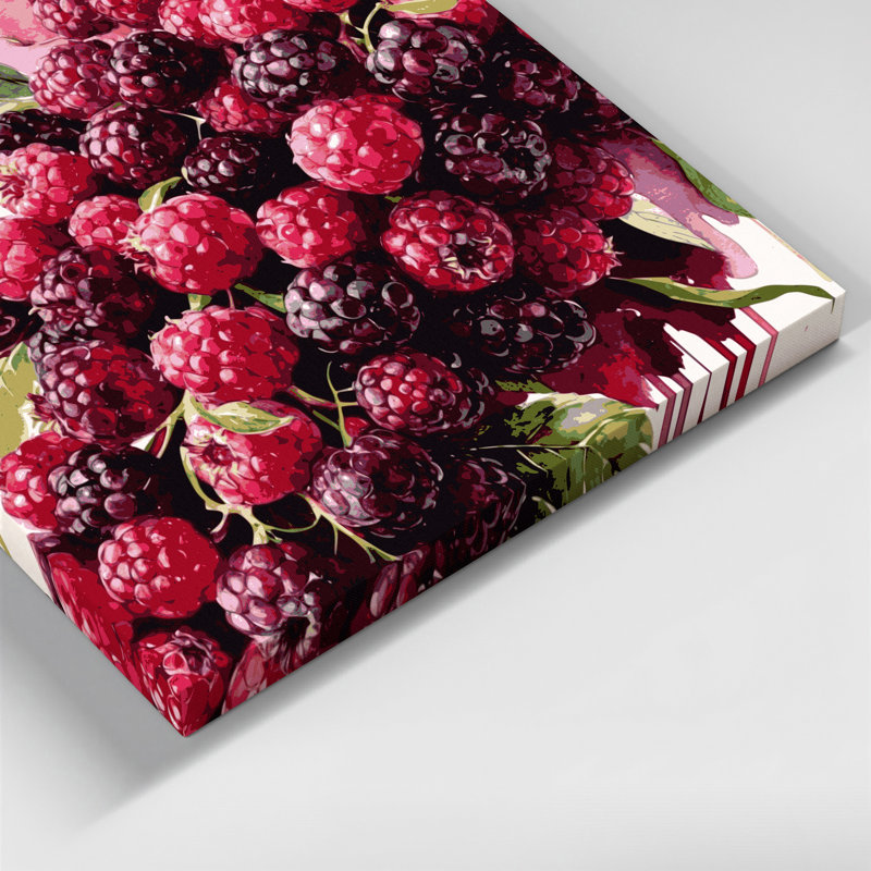 «Fruit Mulberry Red», art mural sur toile, H 12 po x l 18 po