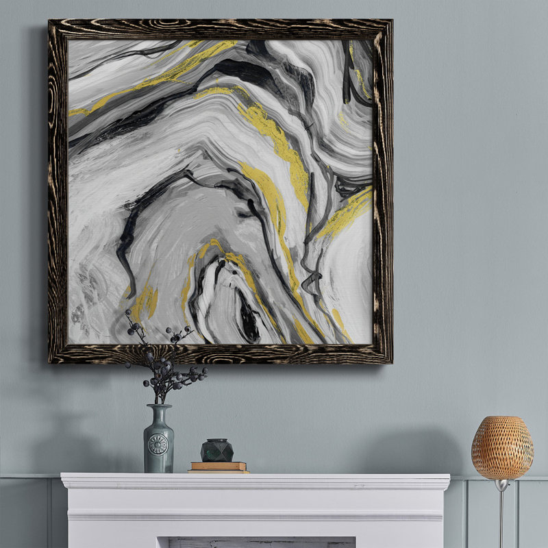 Golden Dream - cadre photo, impression sur toile, Cadre noir, H 27,5 po x l 27,5 po x P 1,5 po