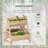 Outsunny 3 Tier Verctial Raised Garden Bed, Wooden Elevated Planter Box with Fabric Liner